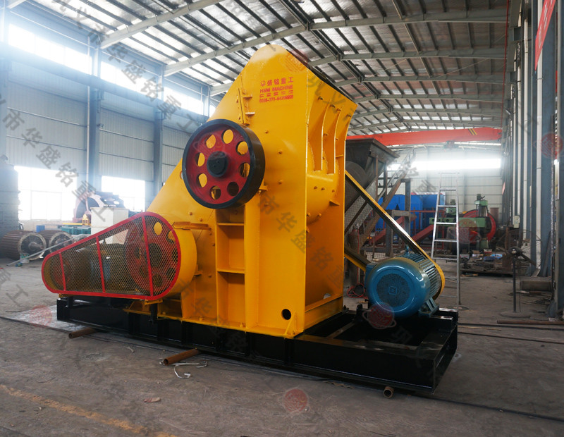 樹皮粉碎機，雙級粉碎機試機 華盛銘重工